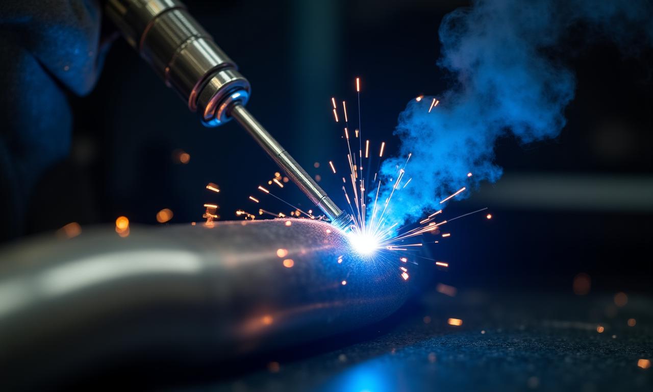 Precision welding on a custom stainless steel exhaust