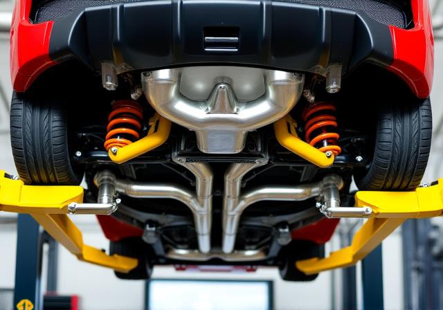 Custom exhaust system and lowering coilover suspension install